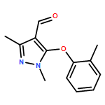 1H-Pyrazole-4-carboxaldehyde, 1,3-dimethyl-5-(2-methylphenoxy)-