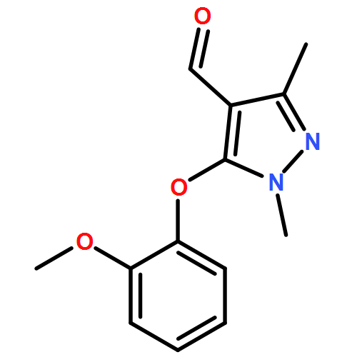 1H-Pyrazole-4-carboxaldehyde, 5-(2-methoxyphenoxy)-1,3-dimethyl-