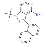 1H-Pyrazolo[3,4-d]pyrimidin-4-amine,1-(1,1-dimethylethyl)-3-(1-naphthalenyl)-