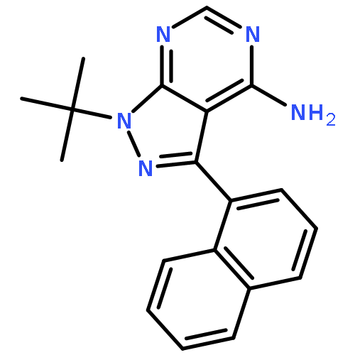 1H-Pyrazolo[3,4-d]pyrimidin-4-amine,1-(1,1-dimethylethyl)-3-(1-naphthalenyl)-