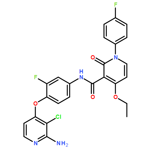 3-Pyridinecarboxamide, N-[4-[(2-amino-3-chloro-4-pyridinyl)oxy]-3-fluorophenyl]-4-ethoxy-1-(4-fluorophenyl)-1,2-dihydro-2-oxo-