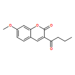 2H-1-Benzopyran-2-one, 7-methoxy-3-(1-oxobutyl)-