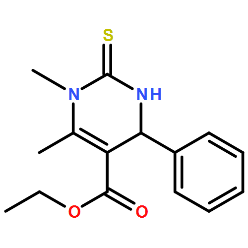 5-Pyrimidinecarboxylicacid, 1,2,3,4-tetrahydro-1,6-dimethyl-4-phenyl-2-thioxo-, ethyl ester