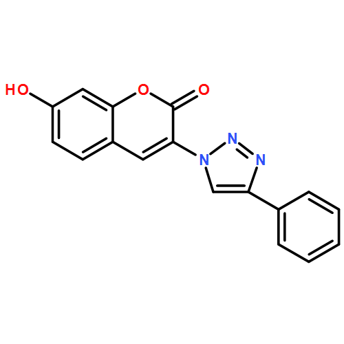 2H-1-Benzopyran-2-one, 7-hydroxy-3-(4-phenyl-1H-1,2,3-triazol-1-yl)-