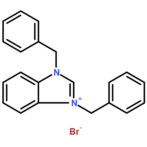 1H-Benzimidazolium, 1,3-bis(phenylmethyl)-, bromide