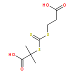 Propanoic acid, 2-[[[(2-carboxyethyl)thio]thioxomethyl]thio]-2-methyl-
