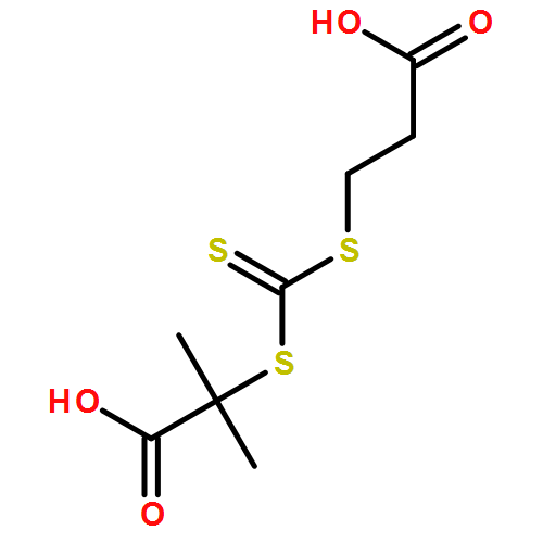 Propanoic acid, 2-[[[(2-carboxyethyl)thio]thioxomethyl]thio]-2-methyl-