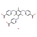 Pyridinium, 1,1',1''-[(2,4,6-trimethyl-1,3,5-benzenetriyl)tris(methylene)]tris[4-carboxy-, bromide (1:3)