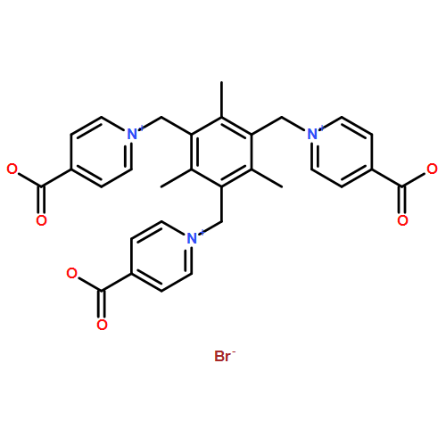Pyridinium, 1,1',1''-[(2,4,6-trimethyl-1,3,5-benzenetriyl)tris(methylene)]tris[4-carboxy-, bromide (1:3)