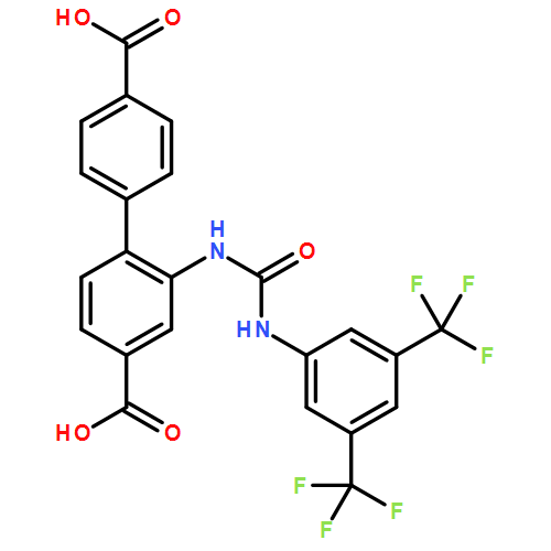 [1,1'-Biphenyl]-4,4'-dicarboxylic acid, 2-[[[[3,5-bis(trifluoromethyl)phenyl]amino]carbonyl]amino]-