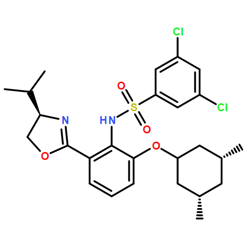Benzenesulfonamide, 3,5-dichloro-N-[2-[(4R)-4,5-dihydro-4-(1-methylethyl)-2-oxazolyl]-6-[[(3R,5S)-3,5-dimethylcyclohexyl]oxy]phenyl]-