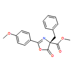 4-Oxazolecarboxylic acid, 4,5-dihydro-2-(4-methoxyphenyl)-5-oxo-4-(phenylmethyl)-, methyl ester, (4R)-