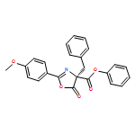 4-Oxazolecarboxylic acid, 4,5-dihydro-2-(4-methoxyphenyl)-5-oxo-4-(phenylmethyl)-, phenyl ester, (4S)-
