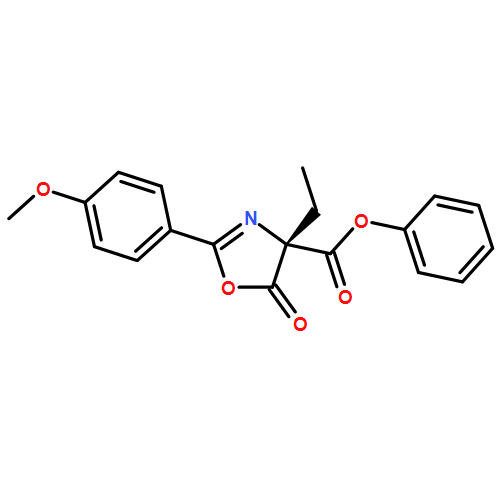 4-Oxazolecarboxylic acid, 4-ethyl-4,5-dihydro-2-(4-methoxyphenyl)-5-oxo-, phenyl ester, (4R)-