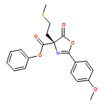 4-Oxazolecarboxylic acid, 4,5-dihydro-2-(4-methoxyphenyl)-4-[2-(methylthio)ethyl]-5-oxo-, phenyl ester, (4R)-