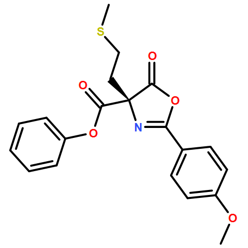 4-Oxazolecarboxylic acid, 4,5-dihydro-2-(4-methoxyphenyl)-4-[2-(methylthio)ethyl]-5-oxo-, phenyl ester, (4R)-