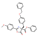 4-Oxazolecarboxylic acid, 4,5-dihydro-2-(4-methoxyphenyl)-5-oxo-4-[[4-(phenylmethoxy)phenyl]methyl]-, phenyl ester, (4R)-