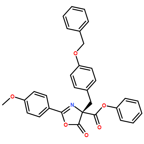 4-Oxazolecarboxylic acid, 4,5-dihydro-2-(4-methoxyphenyl)-5-oxo-4-[[4-(phenylmethoxy)phenyl]methyl]-, phenyl ester, (4R)-