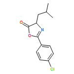 5(4H)-Oxazolone, 2-(4-chlorophenyl)-4-(2-methylpropyl)-