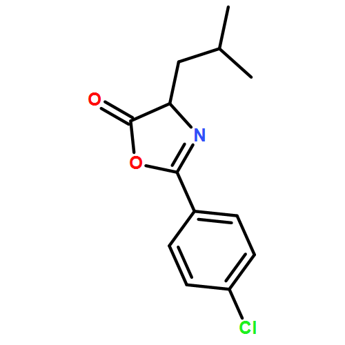5(4H)-Oxazolone, 2-(4-chlorophenyl)-4-(2-methylpropyl)-