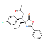 5(4H)-Oxazolone, 4-[(1R)-1-(4-chlorophenyl)-3-oxobutyl]-2-phenyl-4-propyl-, (4R)-