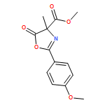 4-Oxazolecarboxylic acid, 4,5-dihydro-2-(4-methoxyphenyl)-4-methyl-5-oxo-, methyl ester