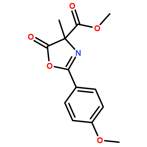 4-Oxazolecarboxylic acid, 4,5-dihydro-2-(4-methoxyphenyl)-4-methyl-5-oxo-, methyl ester