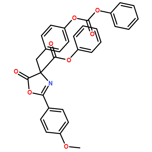 4-Oxazolecarboxylic acid, 4,5-dihydro-2-(4-methoxyphenyl)-5-oxo-4-[[4-[(phenoxycarbonyl)oxy]phenyl]methyl]-, phenyl ester