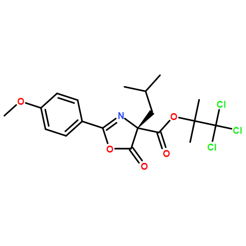 4-Oxazolecarboxylic acid, 4,5-dihydro-2-(4-methoxyphenyl)-4-(2-methylpropyl)-5-oxo-, 2,2,2-trichloro-1,1-dimethylethyl ester, (4R)-