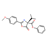 4-Oxazolecarboxylic acid, 4,5-dihydro-2-(4-methoxyphenyl)-4-(1-methylethyl)-5-oxo-, phenyl ester, (4R)-