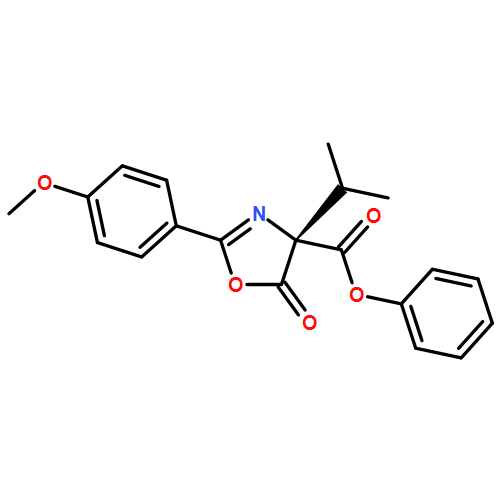 4-Oxazolecarboxylic acid, 4,5-dihydro-2-(4-methoxyphenyl)-4-(1-methylethyl)-5-oxo-, phenyl ester, (4R)-