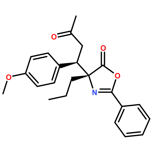 5(4H)-Oxazolone, 4-[(1R)-1-(4-methoxyphenyl)-3-oxobutyl]-2-phenyl-4-propyl-, (4R)-