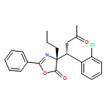 5(4H)-Oxazolone, 4-[(1R)-1-(2-chlorophenyl)-3-oxobutyl]-2-phenyl-4-propyl-, (4R)-
