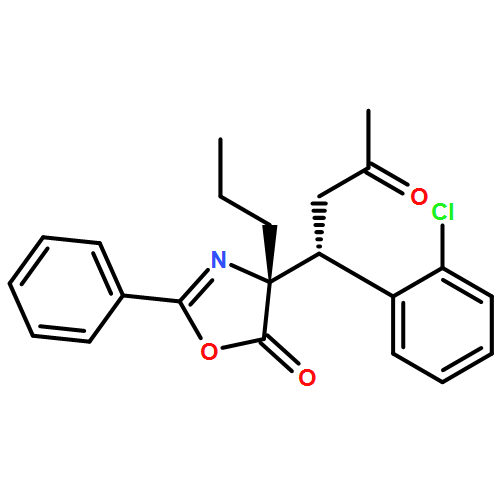 5(4H)-Oxazolone, 4-[(1R)-1-(2-chlorophenyl)-3-oxobutyl]-2-phenyl-4-propyl-, (4R)-