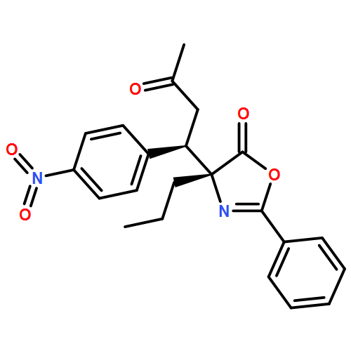 5(4H)-Oxazolone, 4-[(1R)-1-(4-nitrophenyl)-3-oxobutyl]-2-phenyl-4-propyl-, (4R)-