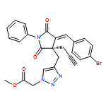 1H-1,2,3-Triazole-1-acetic acid, 4-[[(3R,4E)-4-[(4-bromophenyl)methylene]-2,5-dioxo-1-phenyl-3-(2-propyn-1-yl)-3-pyrrolidinyl]methyl]-, methyl ester