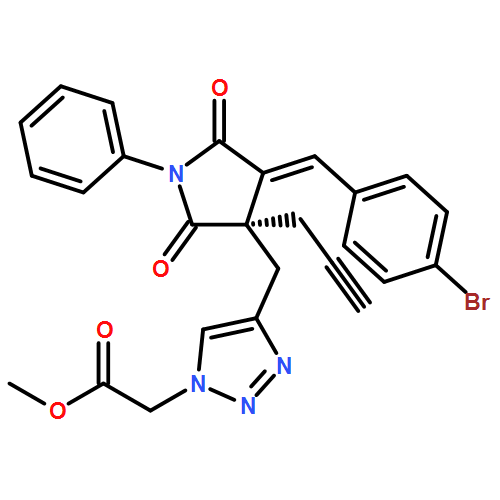1H-1,2,3-Triazole-1-acetic acid, 4-[[(3R,4E)-4-[(4-bromophenyl)methylene]-2,5-dioxo-1-phenyl-3-(2-propyn-1-yl)-3-pyrrolidinyl]methyl]-, methyl ester