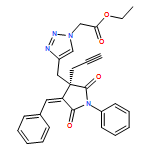 1H-1,2,3-Triazole-1-acetic acid, 4-[[(3R,4E)-2,5-dioxo-1-phenyl-4-(phenylmethylene)-3-(2-propyn-1-yl)-3-pyrrolidinyl]methyl]-, ethyl ester