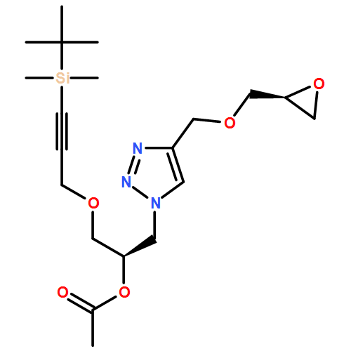 1H-1,2,3-Triazole-1-ethanol, α-[[[3-[(1,1-dimethylethyl)dimethylsilyl]-2-propyn-1-yl]oxy]methyl]-4-[[(2S)-2-oxiranylmethoxy]methyl]-, 1-acetate, (αR)-