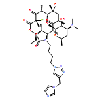 2H-Oxacyclotetradecino[4,3-d]oxazole-2,6,8,14(1H,7H,9H)-tetrone, 4-ethyl-7-fluorooctahydro-1-[4-[4-(1H-imidazol-1-ylmethyl)-1H-1,2,3-triazol-1-yl]butyl]-11-methoxy-3a,7,9,11,13,15-hexamethyl-10-[[3,4,6-trideoxy-3-(dimethylamino)-β-D-xylo-hexopyranosyl]oxy]-, (3aS,4R,7S,9R,10R,11R,13R,15R,15aR)-