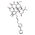 2H-Oxacyclotetradecino[4,3-d]oxazole-2,6,8,14(1H,7H,9H)-tetrone, 4-ethyloctahydro-11-methoxy-3a,7,9,11,13,15-hexamethyl-1-[(2E)-4-[4-(2-thiazolyl)-1H-1,2,3-triazol-1-yl]-2-buten-1-yl]-10-[[3,4,6-trideoxy-3-(dimethylamino)-β-D-xylo-hexopyranosyl]oxy]-, (3aS,4R,7R,9R,10R,11R,13R,15R,15aR)-