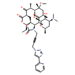 2H-Oxacyclotetradecino[4,3-d]oxazole-2,6,8,14(1H,7H,9H)-tetrone, 4-ethyloctahydro-11-methoxy-3a,7,9,11,13,15-hexamethyl-1-[4-[4-(2-pyridinyl)-1H-1,2,3-triazol-1-yl]-2-butyn-1-yl]-10-[[3,4,6-trideoxy-3-(dimethylamino)-β-D-xylo-hexopyranosyl]oxy]-, (3aS,4R,7R,9R,10R,11R,13R,15R,15aR)-