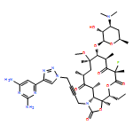 2H-Oxacyclotetradecino[4,3-d]oxazole-2,6,8,14(1H,7H,9H)-tetrone, 1-[4-[4-(2,6-diamino-4-pyrimidinyl)-1H-1,2,3-triazol-1-yl]-2-butyn-1-yl]-4-ethyl-7-fluorooctahydro-11-methoxy-3a,7,9,11,13,15-hexamethyl-10-[[3,4,6-trideoxy-3-(dimethylamino)-β-D-xylo-hexopyranosyl]oxy]-, (3aS,4R,7S,9R,10R,11R,13R,15R,15aR)-