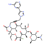 2H-Oxacyclotetradecino[4,3-d]oxazole-2,6,8,14(1H,7H,9H)-tetrone, 1-[4-[4-(6-amino-2-pyrazinyl)-1H-1,2,3-triazol-1-yl]-2-butyn-1-yl]-4-ethyl-7-fluorooctahydro-11-methoxy-3a,7,9,11,13,15-hexamethyl-10-[[3,4,6-trideoxy-3-(dimethylamino)-β-D-xylo-hexopyranosyl]oxy]-, (3aS,4R,7S,9R,10R,11R,13R,15R,15aR)-