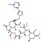 2H-Oxacyclotetradecino[4,3-d]oxazole-2,6,8,14(1H,7H,9H)-tetrone, 1-[4-[4-(2-amino-4-pyrimidinyl)-1H-1,2,3-triazol-1-yl]-2-butyn-1-yl]-4-ethyl-7-fluorooctahydro-11-methoxy-3a,7,9,11,13,15-hexamethyl-10-[[3,4,6-trideoxy-3-(dimethylamino)-β-D-xylo-hexopyranosyl]oxy]-, (3aS,4R,7S,9R,10R,11R,13R,15R,15aR)-