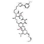 Oxazolo[5,4-c][1,6]oxaazacyclopentadecine-2,12,14(13H)-trione, 10-[[6-[(aminoiminomethyl)amino]-3,4,6-trideoxy-3-(dimethylamino)-β-D-xylo-hexopyranosyl]oxy]-3-[4-[4-(3-aminophenyl)-1H-1,2,3-triazol-1-yl]butyl]-16-ethyldodecahydro-9-methoxy-4,7,9,11,13,16a-hexamethyl-, (3aR,4R,7R,9R,10R,11R,13R,16R,16aS)-