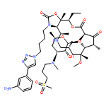 Oxazolo[5,4-c][1,6]oxaazacyclopentadecine-2,12,14(13H)-trione, 3-[4-[4-(3-aminophenyl)-1H-1,2,3-triazol-1-yl]butyl]-16-ethyldodecahydro-9-methoxy-4,7,9,11,13,16a-hexamethyl-10-[[3,4,6-trideoxy-3-[methyl[3-(methylsulfonyl)propyl]amino]-β-D-xylo-hexopyranosyl]oxy]-, (3aR,4R,7R,9R,10R,11R,13R,16R,16aS)-