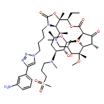 Oxazolo[5,4-c][1,6]oxaazacyclopentadecine-2,12,14(13H)-trione, 3-[4-[4-(3-aminophenyl)-1H-1,2,3-triazol-1-yl]butyl]-16-ethyldodecahydro-9-methoxy-4,5,7,9,11,13,16a-heptamethyl-10-[[3,4,6-trideoxy-3-[methyl[3-(methylsulfonyl)propyl]amino]-β-D-xylo-hexopyranosyl]oxy]-, (3aR,4R,7R,9R,10R,11R,13R,16R,16aS)-