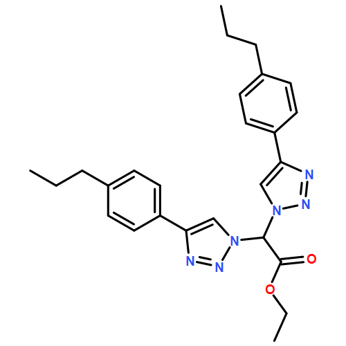 1H-1,2,3-Triazole-1-acetic acid, 4-(4-propylphenyl)-α-[4-(4-propylphenyl)-1H-1,2,3-triazol-1-yl]-, ethyl ester