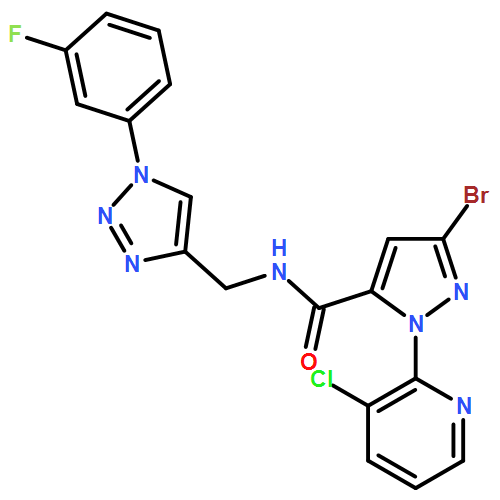 1H-Pyrazole-5-carboxamide, 3-bromo-1-(3-chloro-2-pyridinyl)-N-[[1-(3-fluorophenyl)-1H-1,2,3-triazol-4-yl]methyl]-